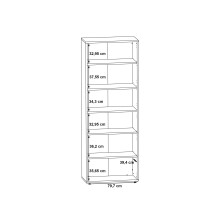 Mehrzweckschrank >KEFLAVIK< in Weiss / Uni Wolfram Grau