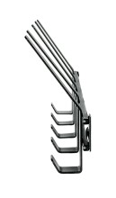 Garderobenleiste >54534< in schwarz, Metall - 52x14x6cm (BxHxT)