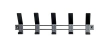 Garderobenleiste >54534< in schwarz, Metall - 52x14x6cm (BxHxT)