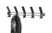 Garderobenleiste >54534< in schwarz, Metall - 52x14x6cm (BxHxT)