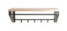 Wandgarderobe >54441< in eiche, schwarz, MDF, Metall - 70x23x30cm (BxHxT)