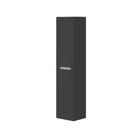 Wandhängeschrank >LOTTO< in Anthrazit-Grau / Eiche - 31x135x26 (BxHxT)