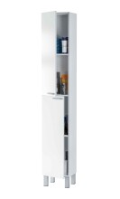 Hochschrank >KONCEPT< in weiß glänzend - 30x182x25 (BxHxT)