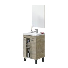 Waschbeckenunterschrank >KONCEPT 50< in Alaska-Eiche - 50x80x40 (BxHxT)