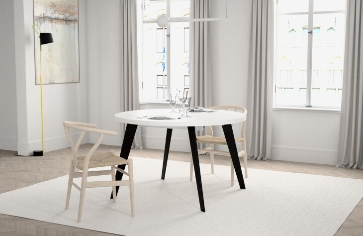 Esstisch >TABLES< in Weiss  - 110x74,5x110cm (BxHxT)