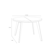 Esstisch >TABLES< in Weiss  - 110x74,5x110cm (BxHxT)