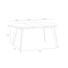 Esstisch >TABLES< in Weiss  - 110x74,5x110cm (BxHxT)