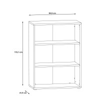 Kommode >KEFLAVIK< in Weiss / Uni Wolfram Grau  - 84,5x115,1x41,5cm (BxHxT)