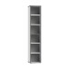 Standregal >KEFLAVIK< in Weiss / Uni Wolfram Grau  - 44,8x226,5x41,5cm (BxHxT)