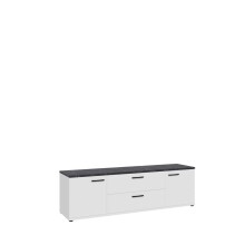 TV-Board >SALTWATER< in Weiss / VENICE Marmor /...