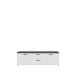 TV-Board >SALTWATER< in Weiss / VENICE Marmor / Weiss Glanz