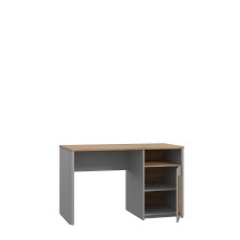 Schreibtisch >SURFINIO< in Grau / Catania Eiche  - 120x73,5x58,7cm (BxHxT)