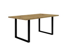 Esstisch >TABLES< in Artisan Eiche, Schwarz -...