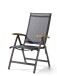 Gartenstuhl >Cadiz< in Grau, Kunstfasergewebe - 71x109x62cm (BxHxT)