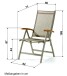 Gartenstuhl >Cadiz< in Grau, Kunstfasergewebe - 71x109x62cm (BxHxT)