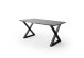 Baumkantentisch >Calabria< in Akazie grau  / anthrazit - 180x77,5x100 (BxHxT)