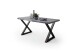 Baumkantentisch >Calabria< in Akazie grau  / anthrazit - 220x79,5x100 (BxHxT)