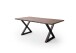 Baumkantentisch >Calabria< in Akazie walnuss/anthrazit - 200x77,5x100 (BxHxT)