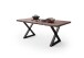 Baumkantentisch >Calabria< in Akazie walnuss/anthrazit - 200x79,5x100 (BxHxT)