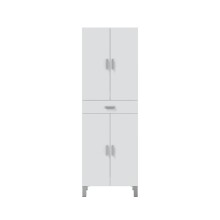 Hochschrank >ARUBA< in weiß glänzend - 60x182x29 (BxHxT)