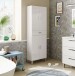Hochschrank >ARUBA< in weiß glänzend - 60x182x29 (BxHxT)