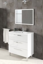 Badezimmer-Set >ATHENA< in weiß glänzend...
