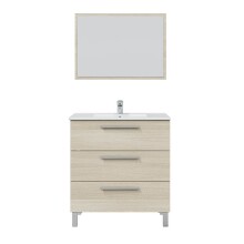 Waschbeckenunterschrank >ATHENA< in Eiche   - 80x86x45 (BxHxT)