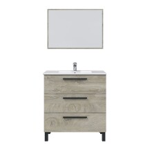 Waschbeckenunterschrank >ATHENA< in Alaska-Eiche - 80x86x45 (BxHxT)