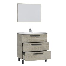 Waschbeckenunterschrank >ATHENA< in Alaska-Eiche - 80x86x45 (BxHxT)