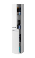 Hängeschrank >ATHENA< in Weiß lackiert / weiß glänzend - 30x150x25 (BxHxT)