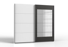 Schwebetürenschrank >Minden< in WEISS + RAW...