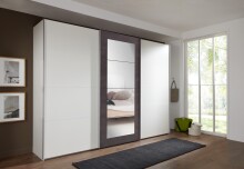 Schwebetürenschrank >Minden< in WEISS + RAW...