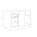 Schreibtisch >MODULTRICK< in Artisan Eiche Dekor / Grau - 110x72,7x52,7cm B/H/T