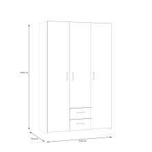 Drehtürenschrank >ECONOBOX< in Weiss  - 119,4x190,5x54,4cm (BxHxT)