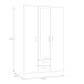 Drehtürenschrank >ECONOBOX 2< in weiß / Spiegel - 133,2x210,5x54,2cm (BxHxT)