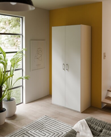Drehtürenschrank >ECONOBOX 2< in Weiss - 88,9x210,5x54,2cm (BxHxT)