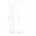 Drehtürenschrank >ECONOBOX 2< in Weiss - 88,9x210,5x54,2cm (BxHxT)