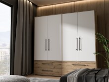 Drehtürenschrank >MOKKARIS< in Artisan Eiche -...