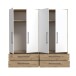 Drehtürenschrank >MOKKARIS< in Artisan Eiche - 205,9x200,1x58,8cm (BxHxT)
