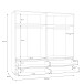 Drehtürenschrank >MOKKARIS< in Artisan Eiche - 205,9x200,1x58,8cm (BxHxT)