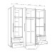Drehtürenschrank >MOKKARIS< in weiß - 205,9x200,1x58,8cm (BxHxT)