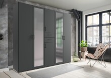 Schlafzimmer-Set >Dillingen< in Graphit -...