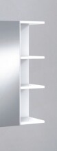 Hängeregal >Eckmodul Badezimmerschrank< in Weiß Hochglanz - 20x65x21 (BxHxT)
