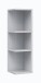 Hängeregal >Eckmodul Badezimmerschrank< in Weiß Hochglanz - 20x65x21 (BxHxT)