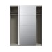 Schiebetürenschrank >SCHACH&MATT 2< in weiss / Spiegel - 170,3x210,5x61,2cm (BxHxT)
