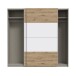 Schiebetürenschrank >SCHACH&MATT 2< in Artisan Eiche/ Weiß - 220,1x210,5x61,2 (BxHxT)
