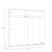 Schiebetürenschrank >SCHACH&MATT 2< in weiss - 220,1x210,5x61,2cm (BxHxT)