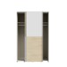 Schiebetürenschrank >Schach&matt< in Weiss  / Puccini Eiche - 120,1x190,5x61,2cm B/H/T