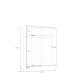 Schiebetürenschrank >Schach&matt< in Weiss  / Puccini Eiche - 150,1x190,5x61,2cm B/H/T