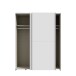 Schiebetürenschrank >Schach&matt< in Weiss - 150,1x190,5x61,2cm (BxHxT)